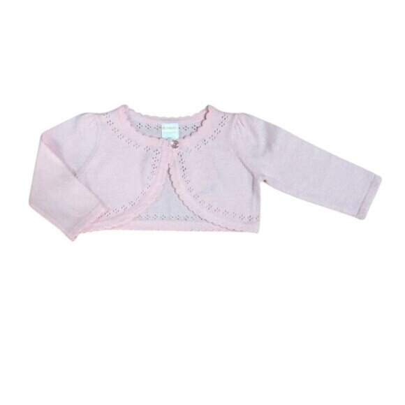Gymboree Baby Sweater – Size 12-18M, Light Pink, Soft Knit with Sparkle Button & - Picture 1 of 5